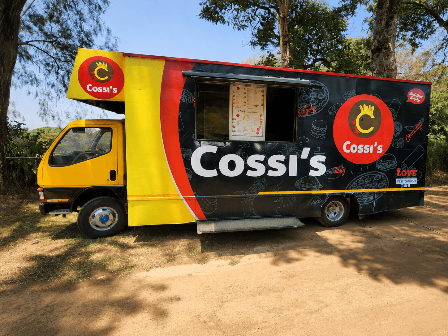 The branded Cossi's food truck